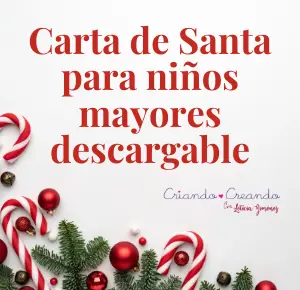 Carta de Santa claus para niños mayores descargable