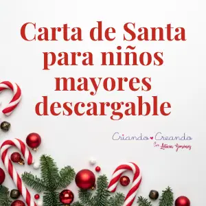 Carta de Santa claus para niños mayores descargable