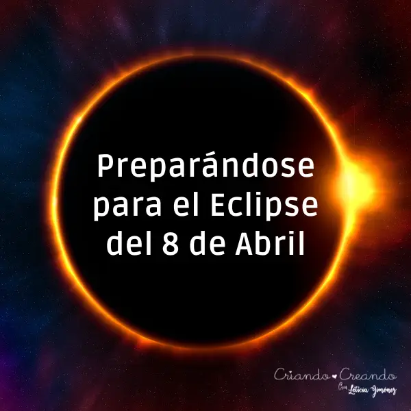 Preparandose para el eclipse del ocho de abril